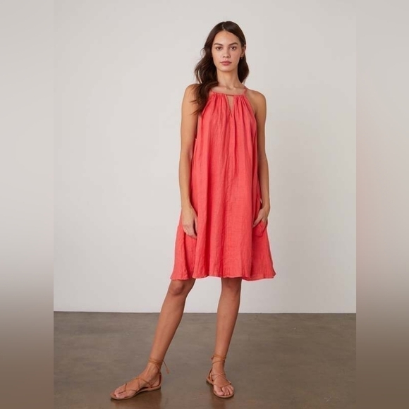 Velvet by Graham & Spencer DORA LINEN DRESS - FLIRT - Picture 1 of 5